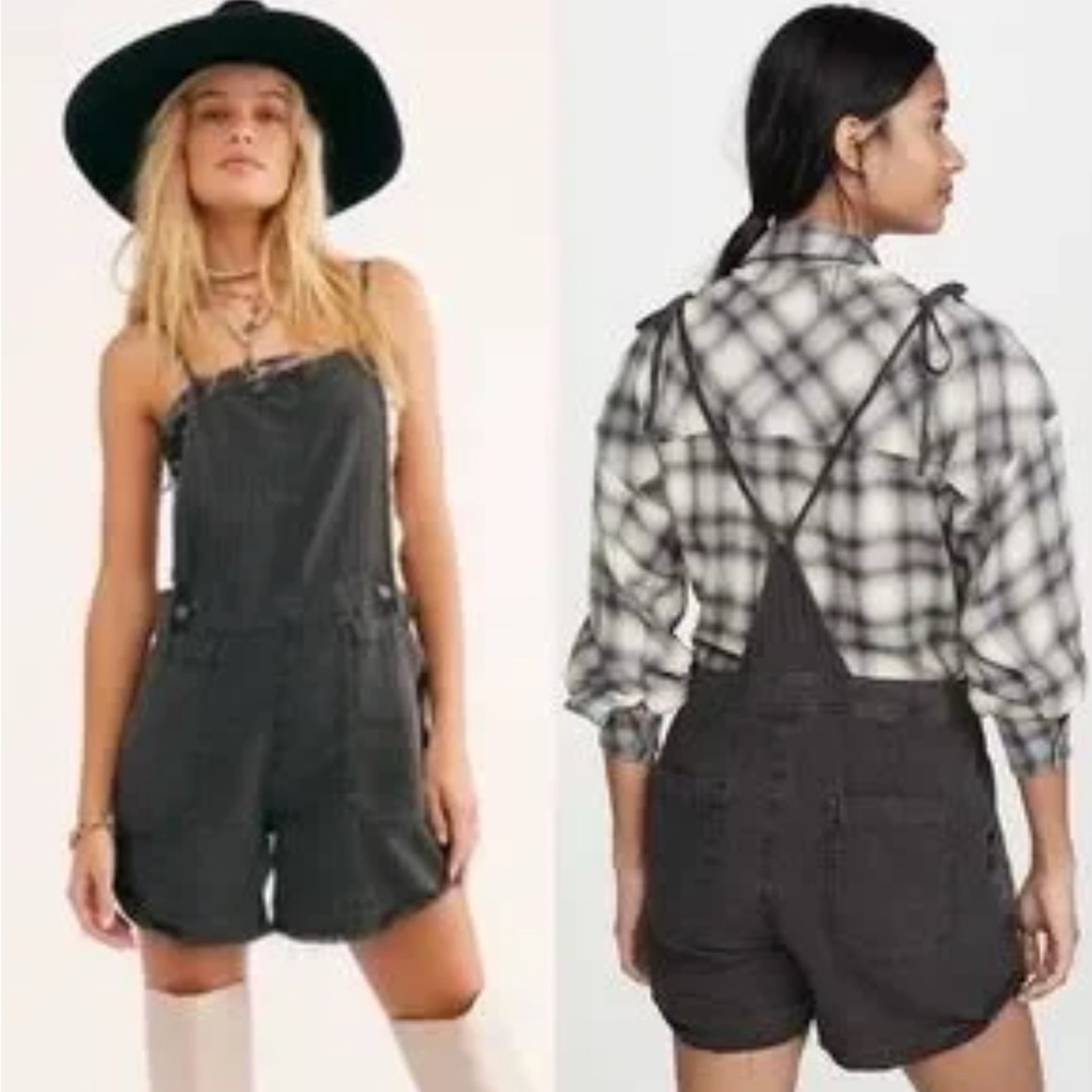 Women's Black Overalls